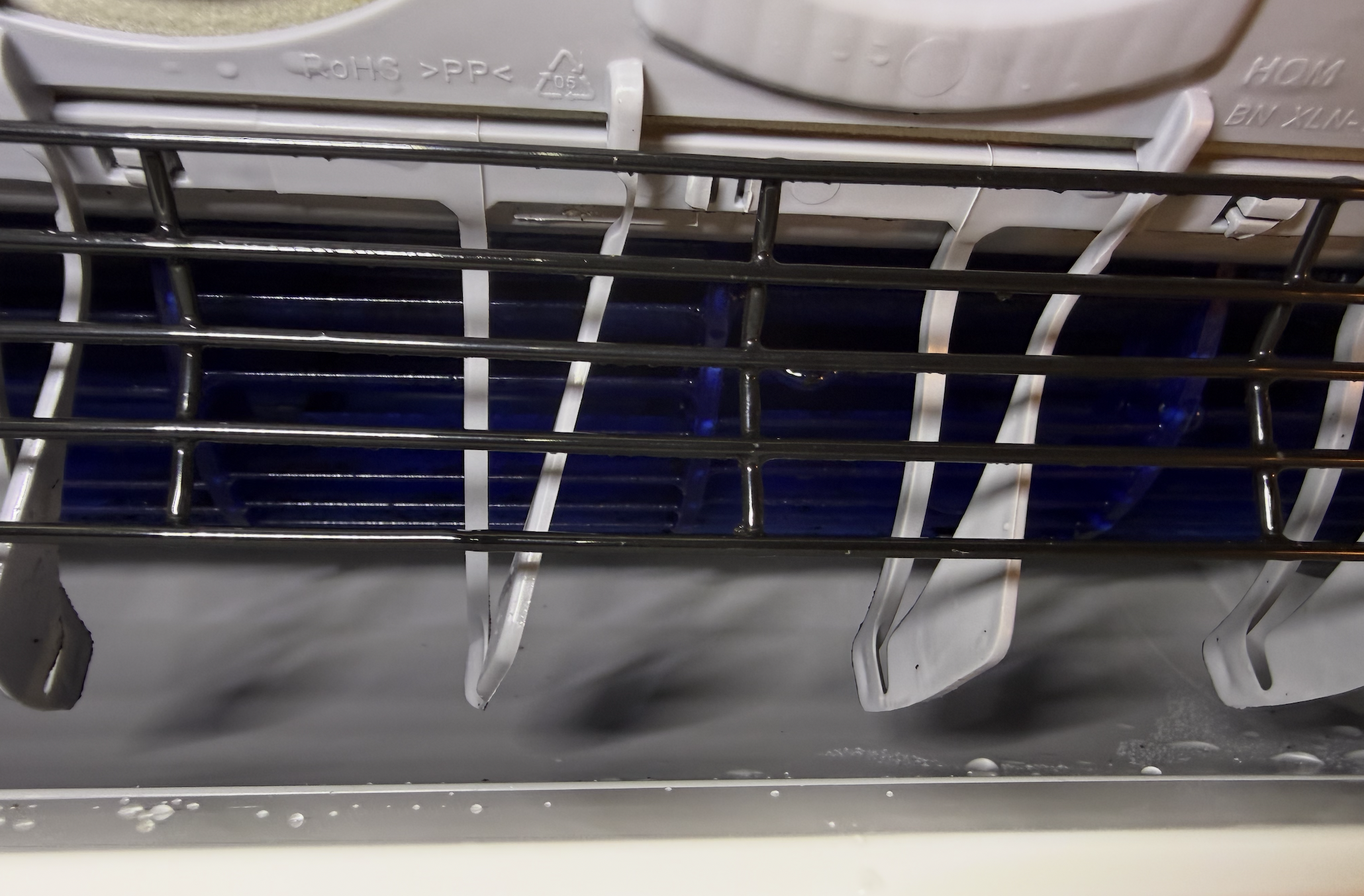 Mini-split coil and blower sanitized and spotless after cleaning